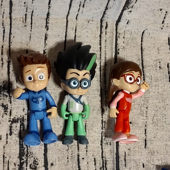 PJ mask figures set of 8 Cat boy owlet gecko - Picture 3 of 5